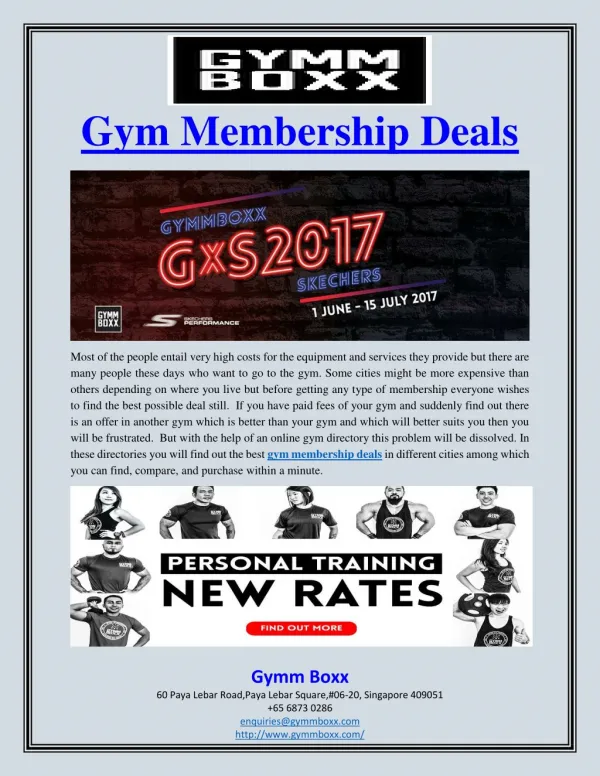 Gym Membership Deals