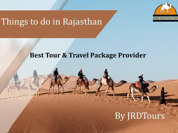 Things to do in Rajasthan | JRDTours