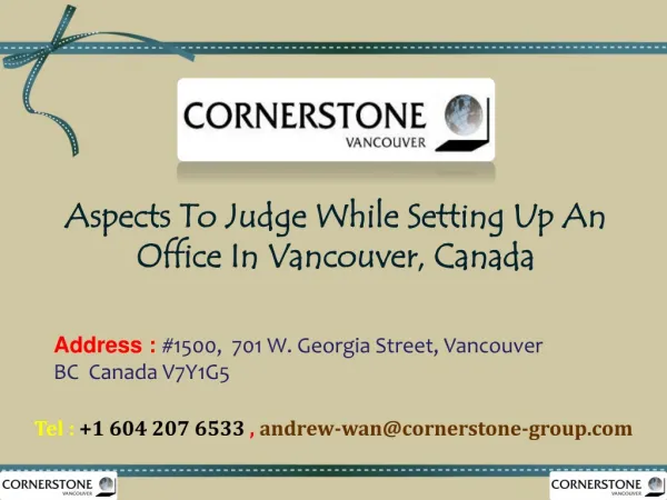 Aspects To Judge While Setting Up An Office In Vancouver, Canada