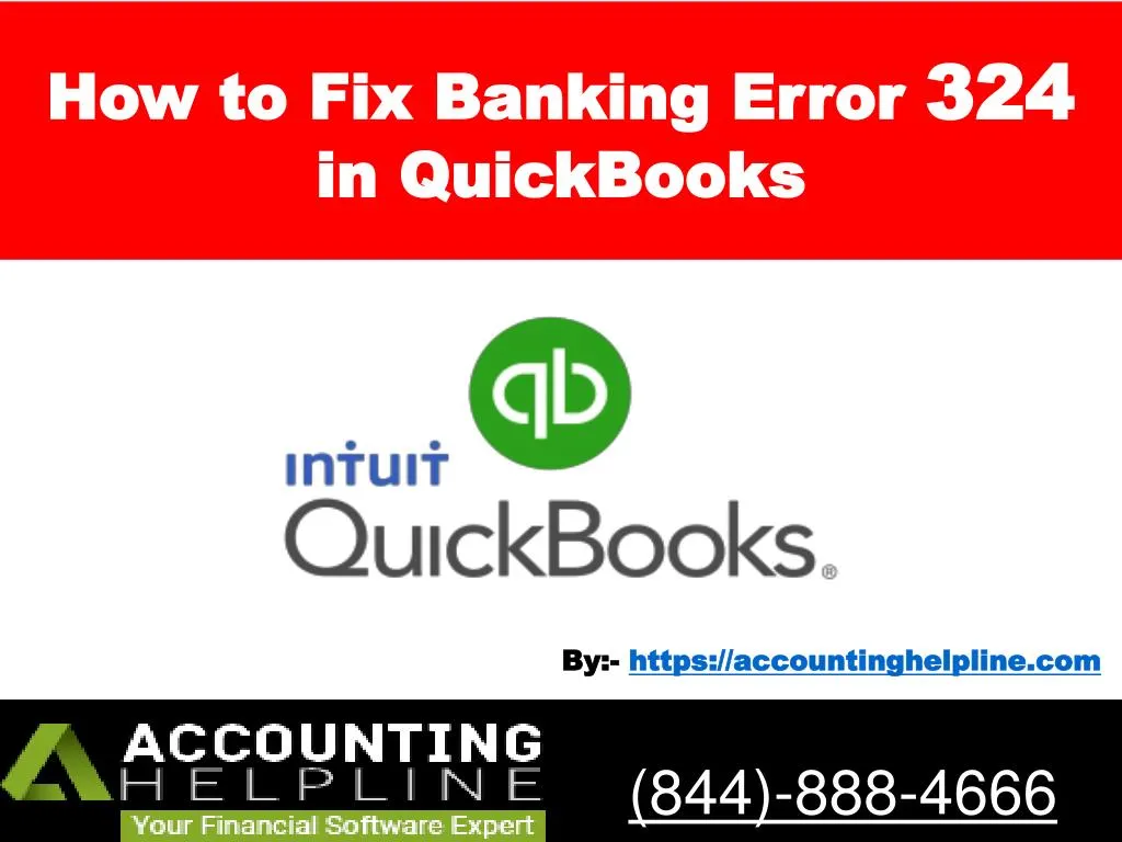 how to fix b anking e rror 324 in quickbooks