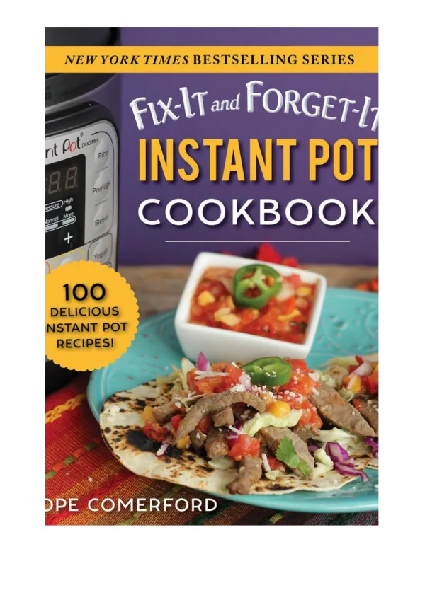?[PDF] Free Download Fix-It and Forget-It Instant Pot Cookbook By Hope Comerford