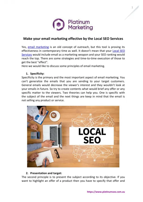 Make your email marketing effective by the Local SEO Services