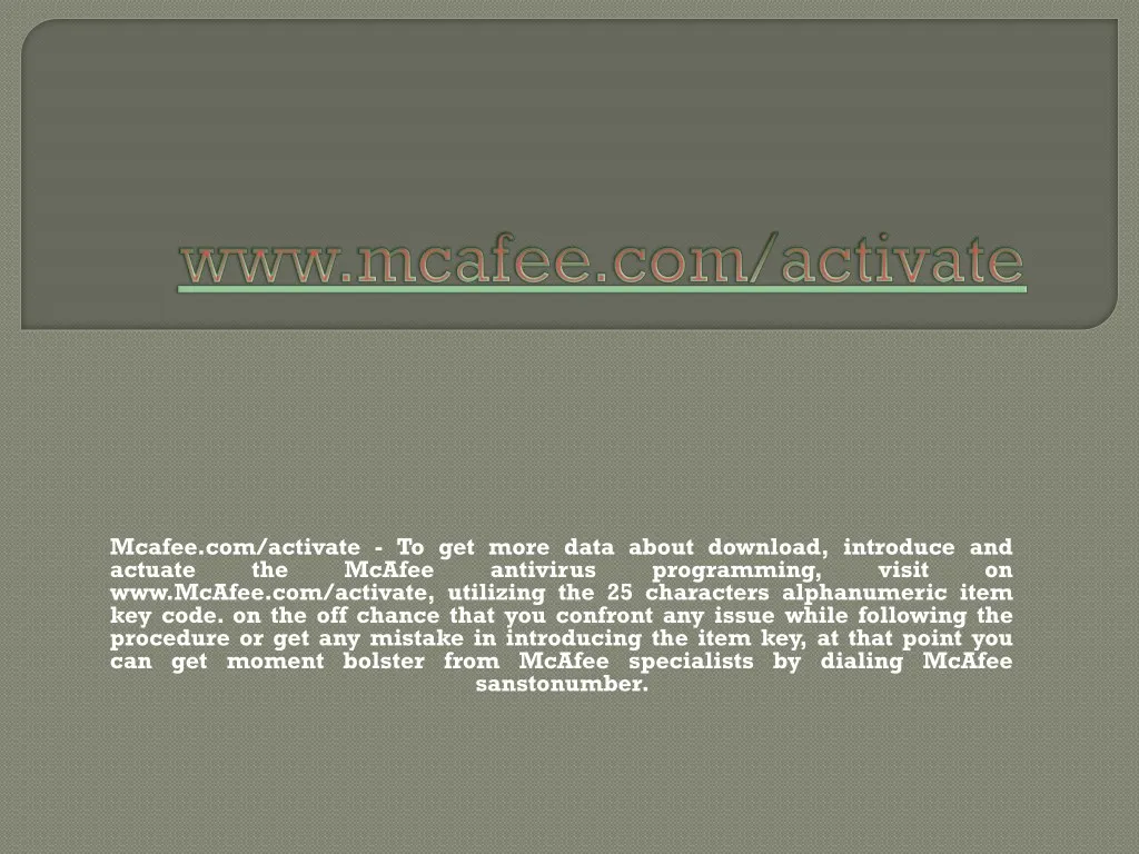 mcafee com activate to get more data about