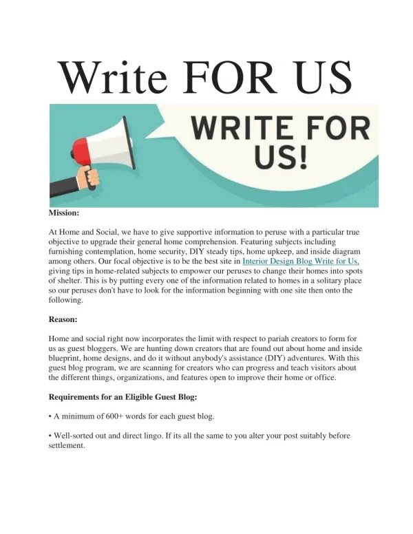 Write FOR US