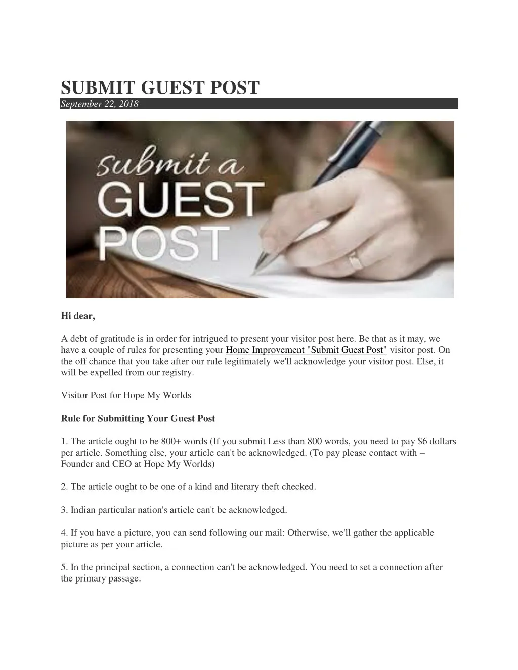 submit guest post september 22 2018