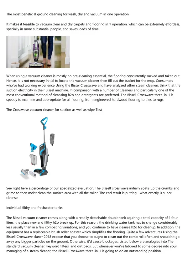 Bissell Cross Wave Reviews: Expertise With The 3-in-1 Vacuum Cleaner