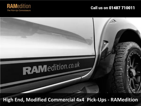 High End, Modified Commercial 4x4 Pick-Ups – RAMedition