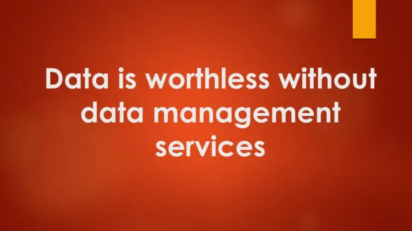 Concept of Data Management Services