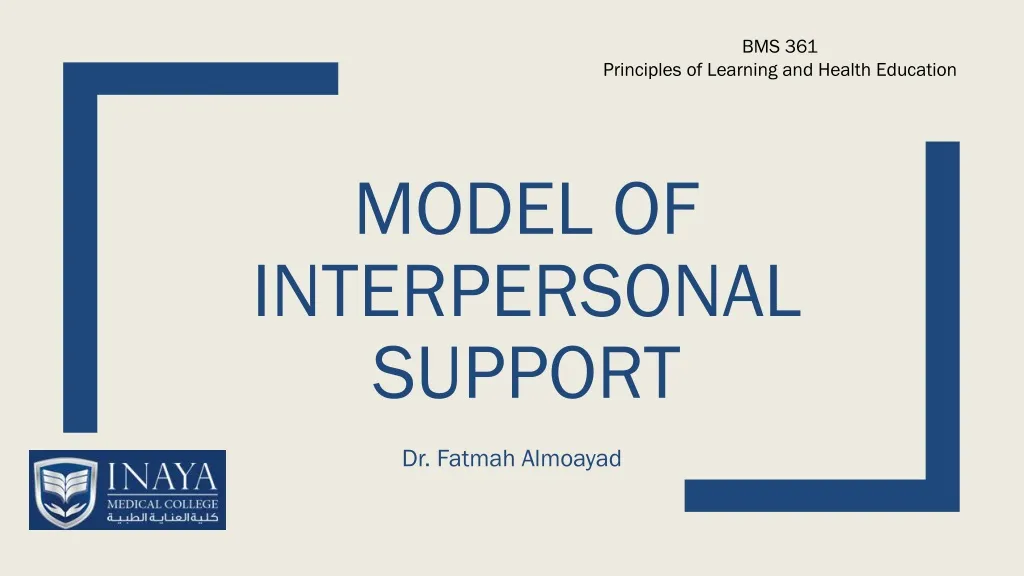 model of interpersonal support