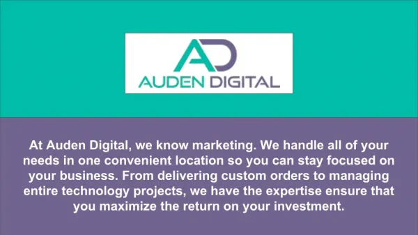 Web Design & Marketing Agency - Auden Digital