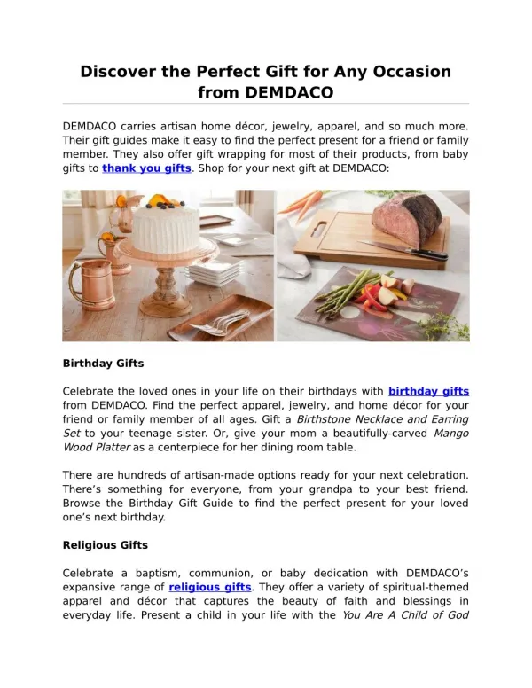 Discover the Perfect Gift for Any Occasion from DEMDACO