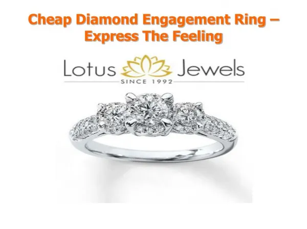 Buy Diamond Engagement Ring Online - Express the feeling