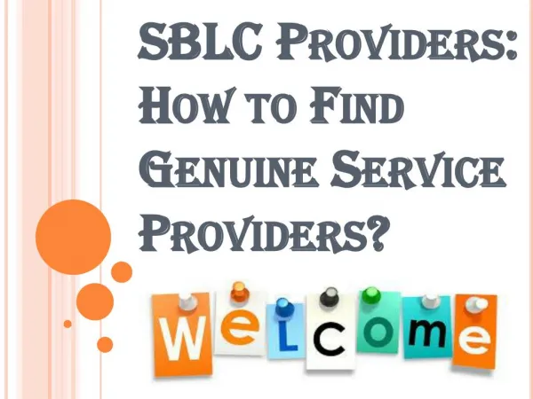 How to Find Genuine SBLC Providers?