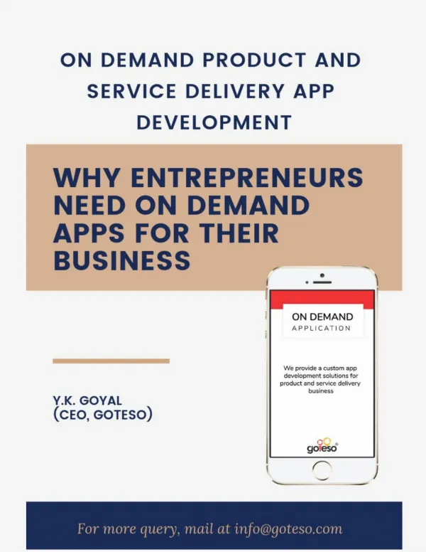 Why Entrepreneurs Need On Demand Apps For Their Business Growth?
