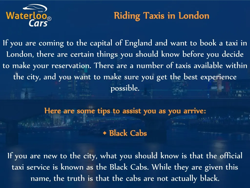 riding taxis in london riding taxis in london