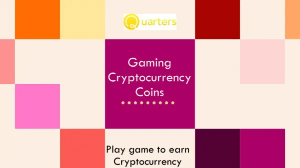 Gaming Cryptocurrency Coins - Pocketfulofquarters