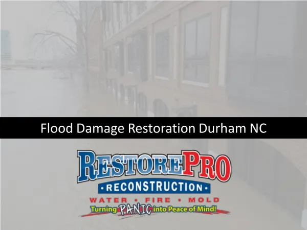 Flood Damage Restoration Durham NC