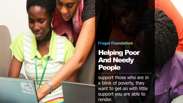 Helping Poor And Needy People - Frugal Foundation