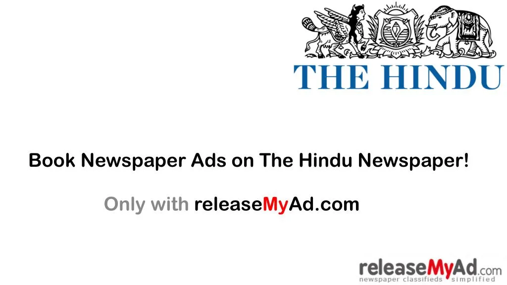 book newspaper ads on the hindu newspaper