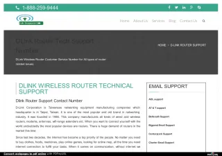 D-Link Wifi Router Support tollfree Number | JSK Support - slide 1
