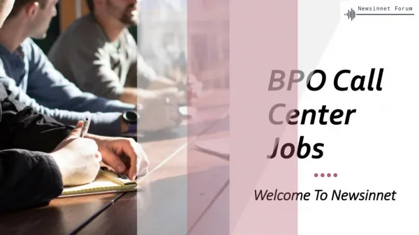 BPO call center jobs - Newsinnet