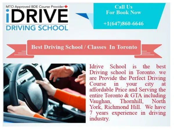 Best Driving School/ Classes in Toronto
