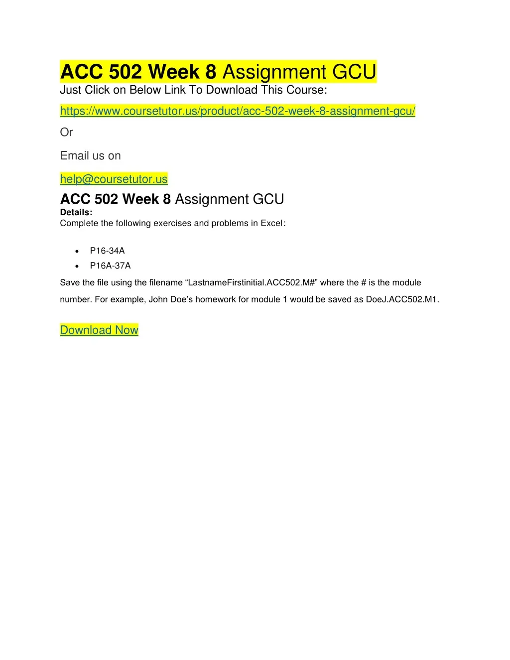acc 502 week 8 assignment gcu just click on below