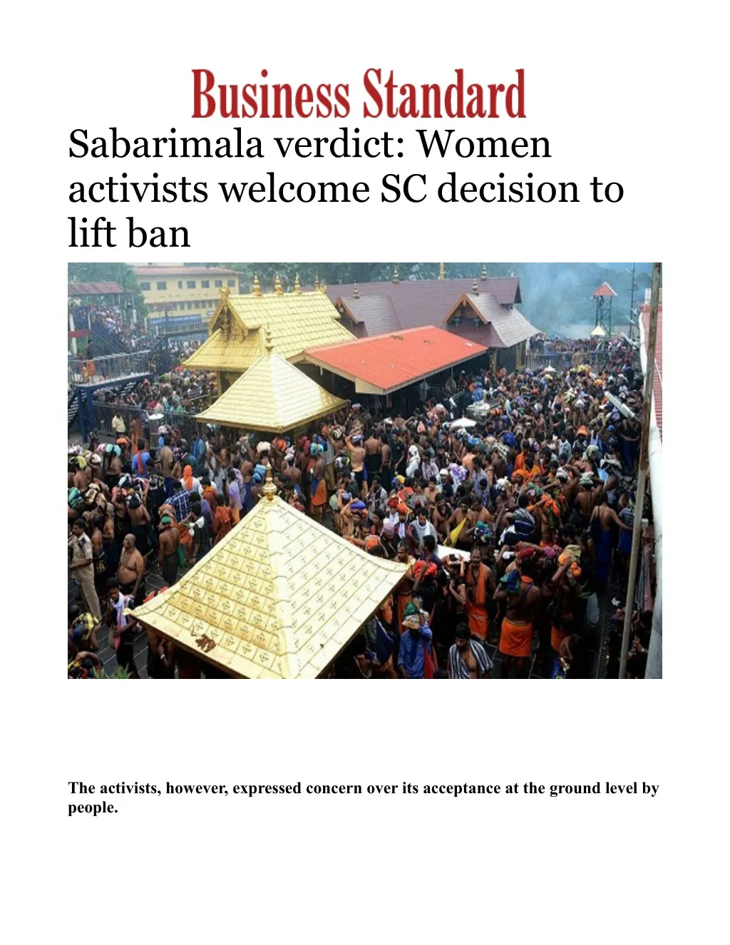 sabarimala verdict women activists welcome