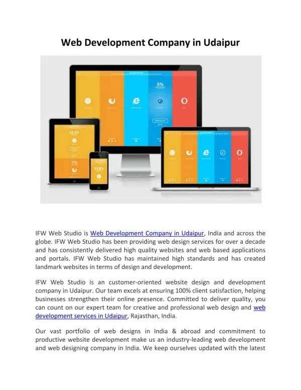 Web Development Company in Udaipur