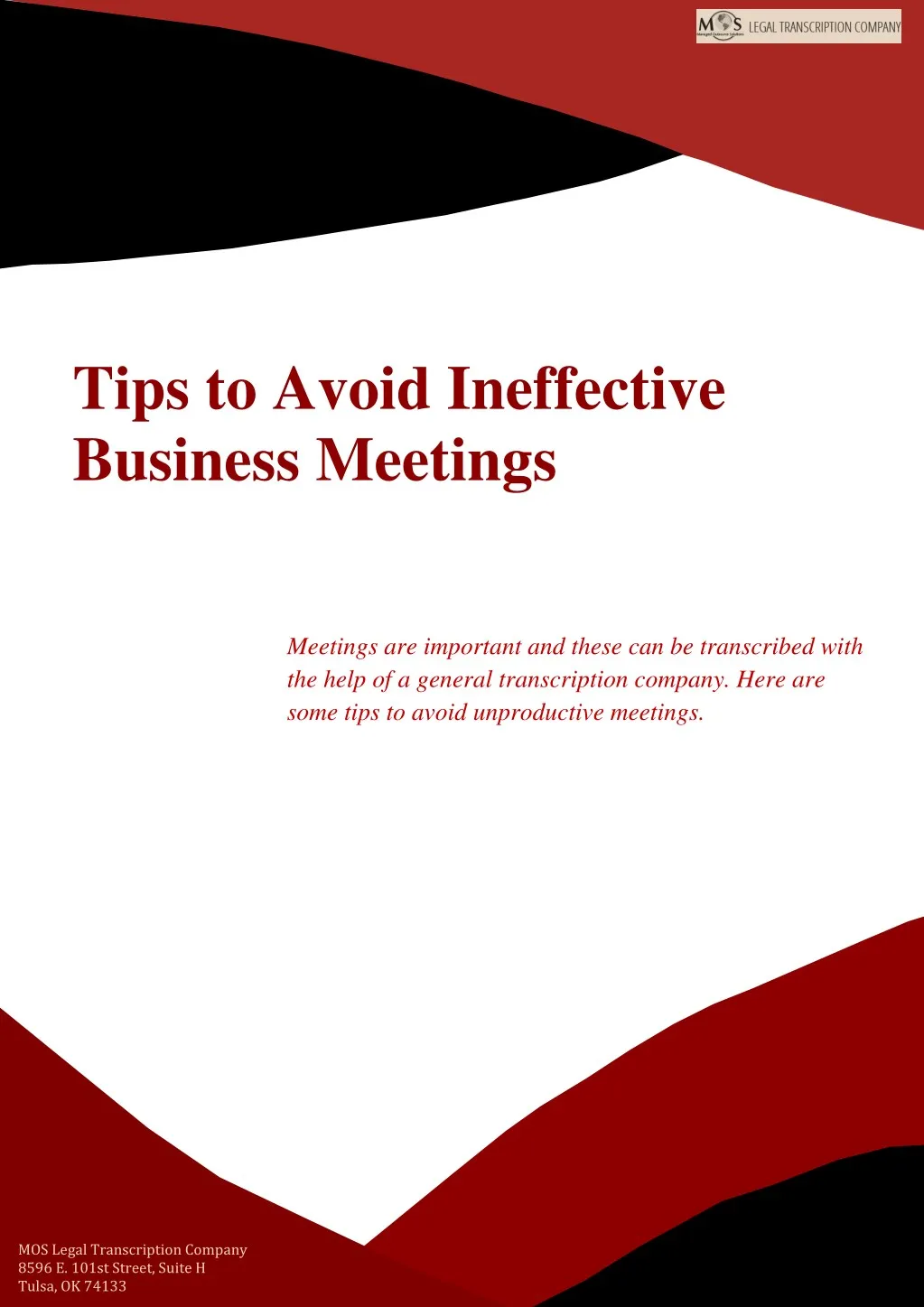 tips to avoid ineffective business meetings