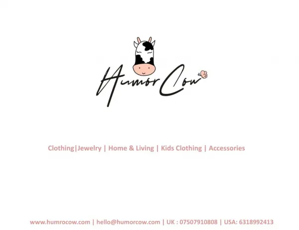 Humor Cow - Shop for Clothing, Jewelry, Home & Living, More in USA