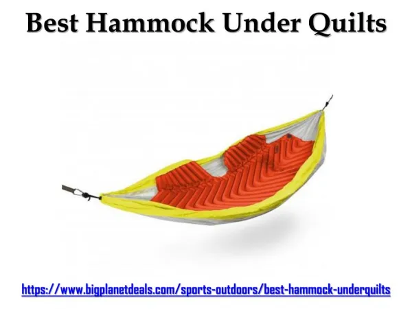 Best Hammock Underquilts