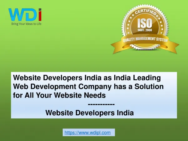 Website Developers India as India Leading Web Development Company has a Solution for All Your Website Needs