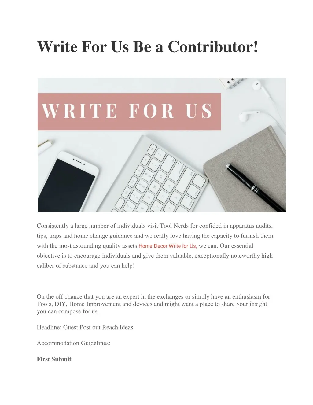write for us be a contributor