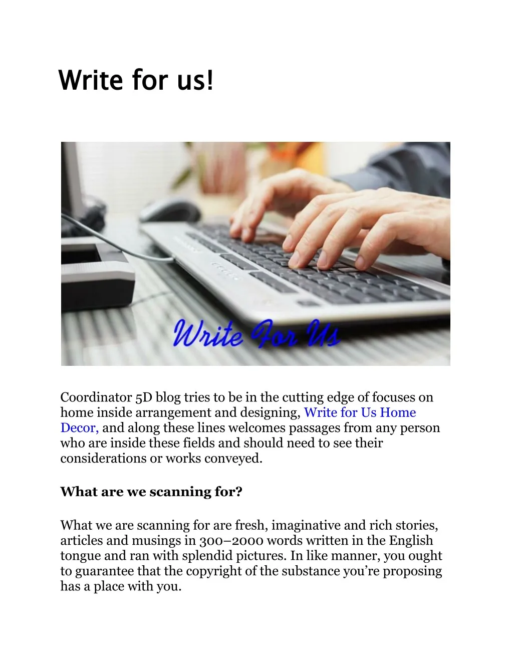 write for