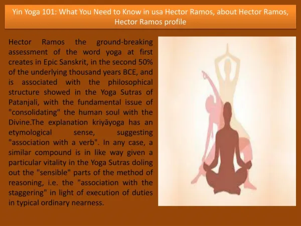 Yoga for anxiety and depression in usa Hector Ramos, about Hector Ramos, Hector Ramos profile