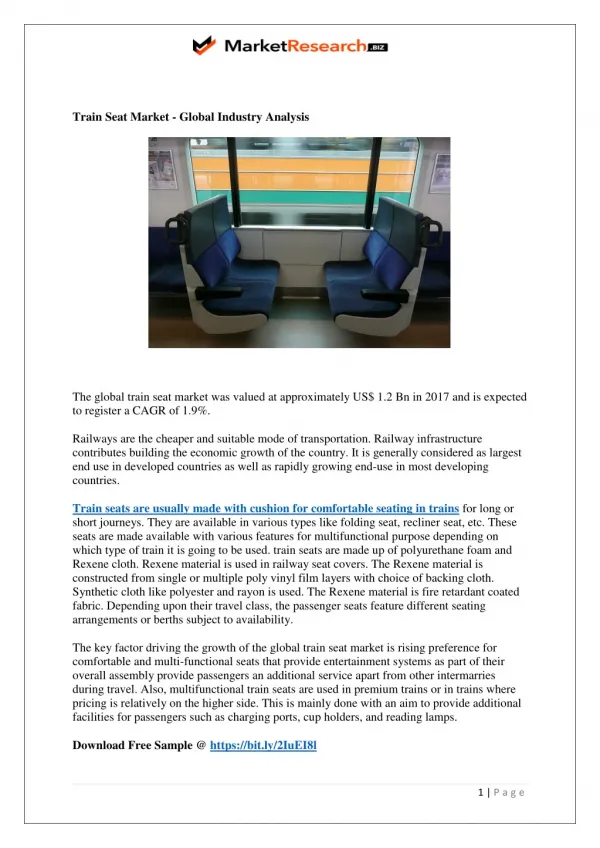 Train Seat Market - Global Industry Analysis