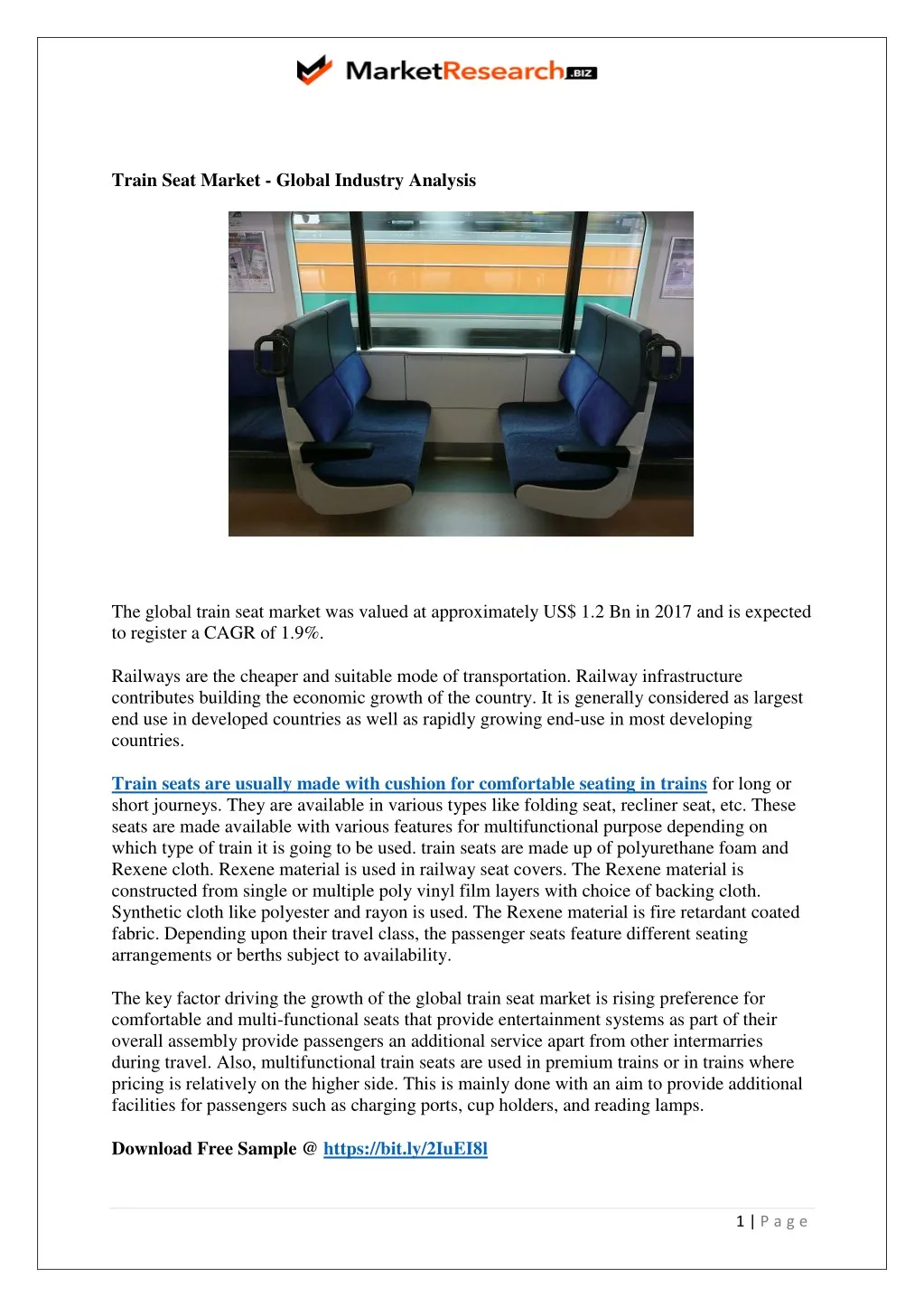 train seat market global industry analysis