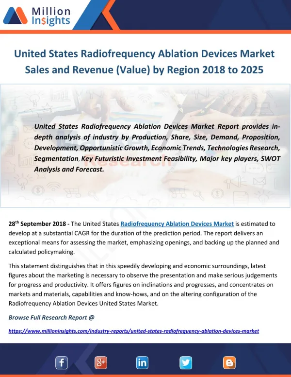 United States Radiofrequency Ablation Devices Market Sales and Revenue (Value) by Region 2018 to 2025