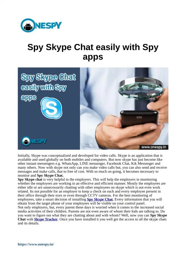 Spy Skype Chat easily with Spy apps