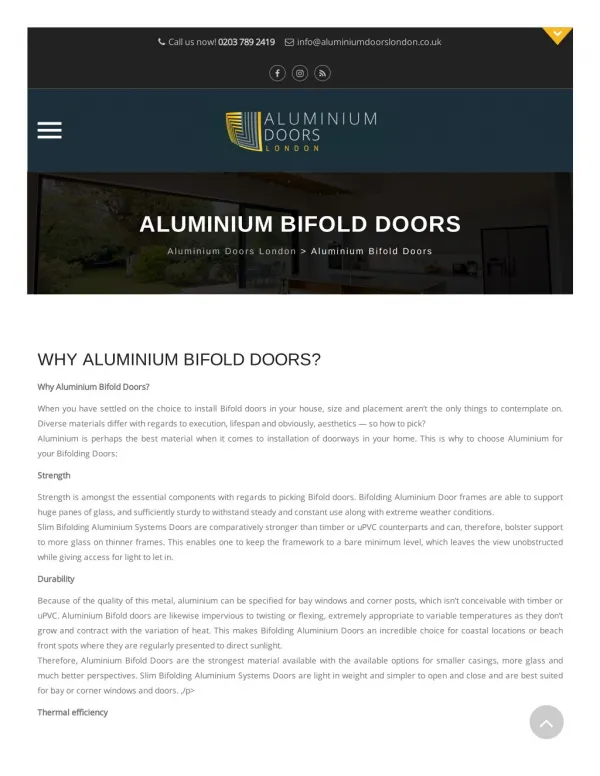 Aluminium Bifold Doors Installation By Aluminium Doors London