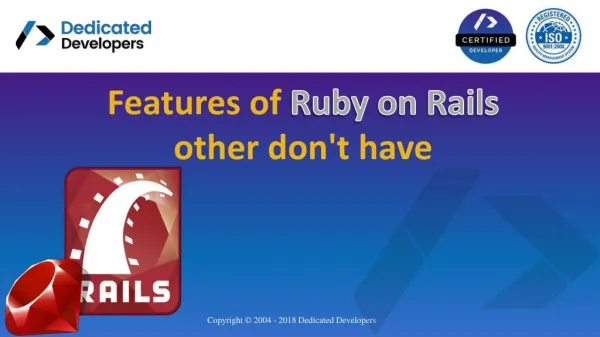 Features of Ruby on Rails other don't have