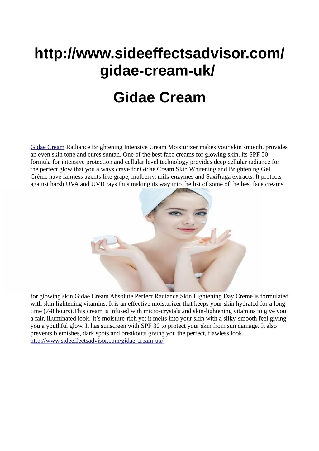 http www sideeffectsadvisor com gidae cream uk