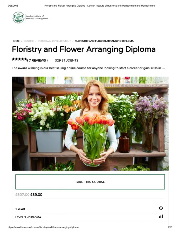 Floristry and Flower Arranging Diploma - LIBM