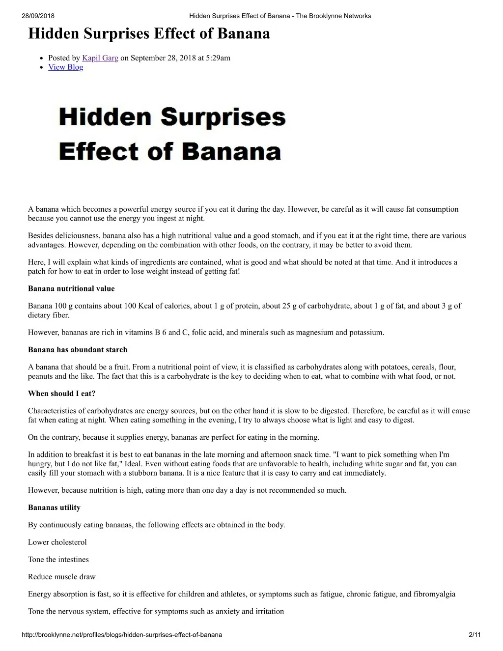 28 09 2018 hidden surprises effect of banana