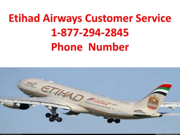 Etihad Airways customer service 1-877-294-2845 Phone Number