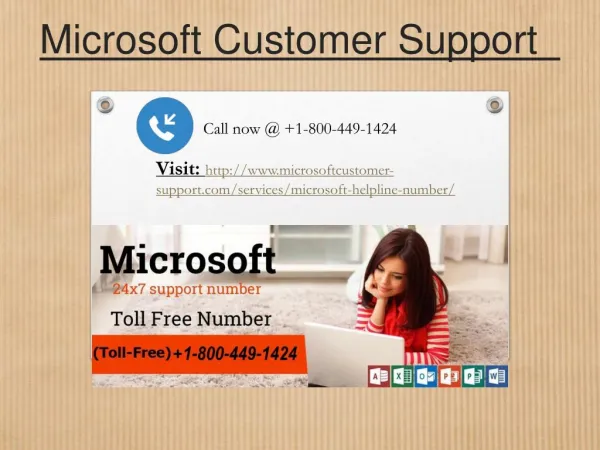 Microsoft Customer Help Desk Number 1-800-449-1424