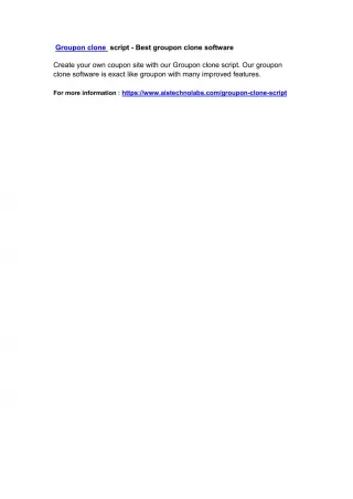 Groupon clone script - Best groupon clone software - slide 1