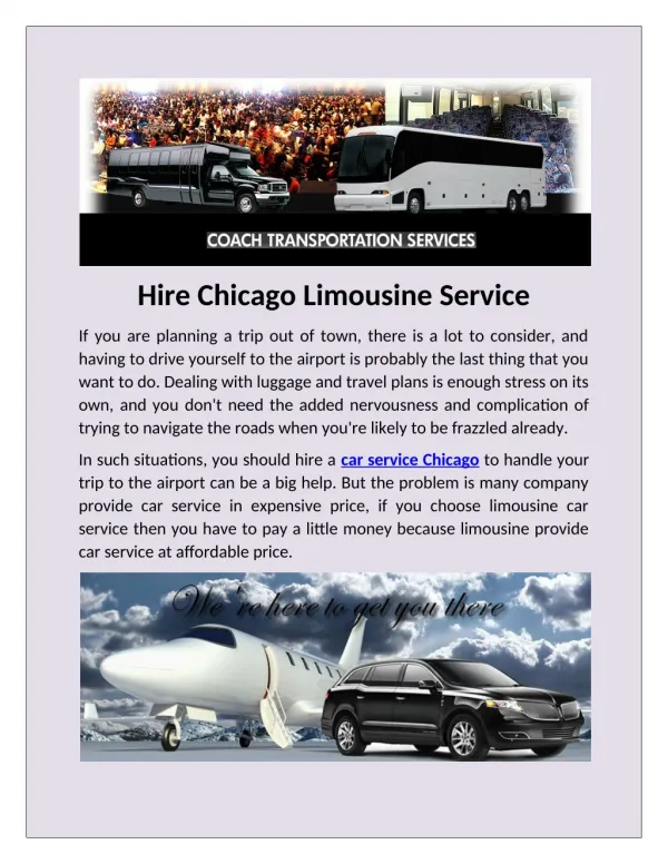 Find a private Airport Limo Services in Chicago