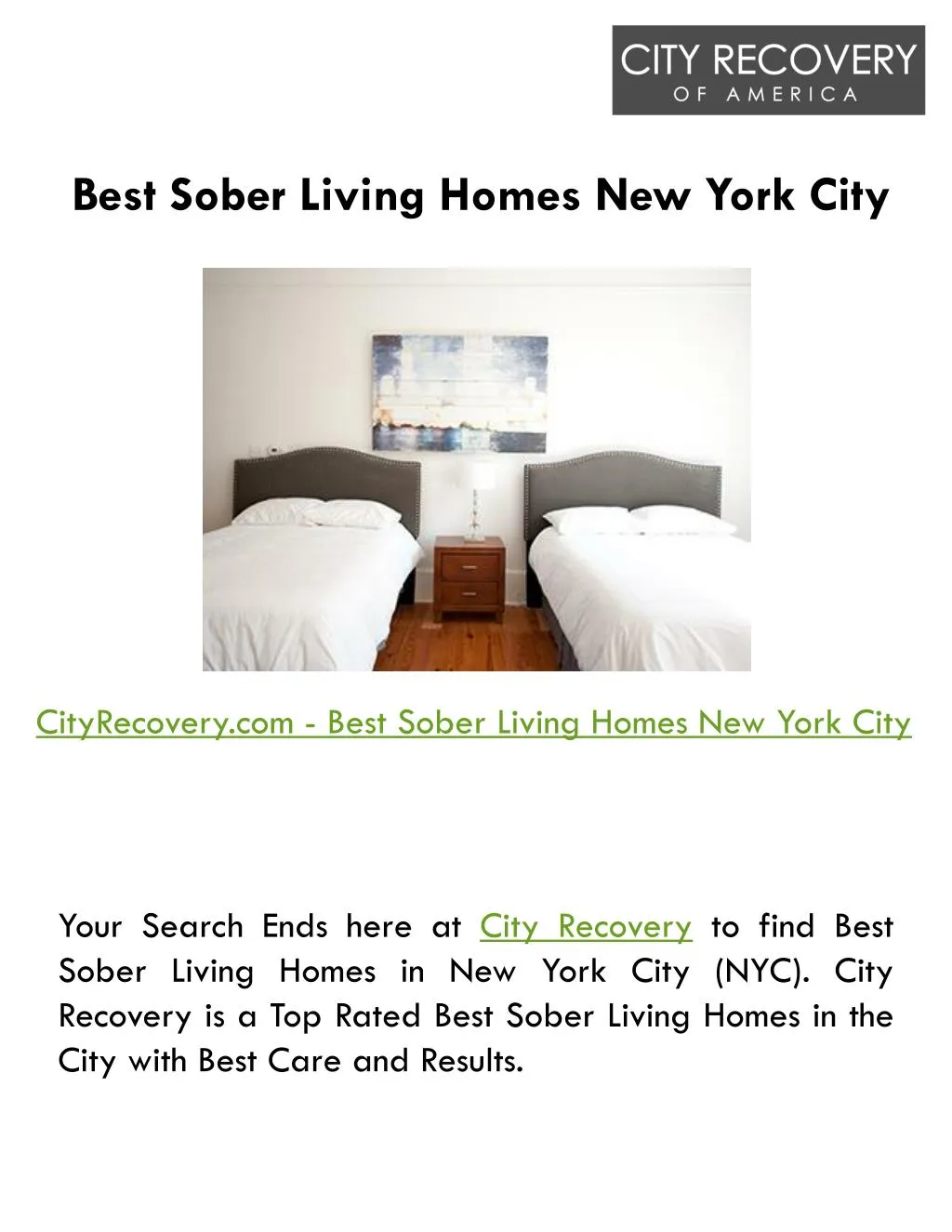 best sober living homes new york city